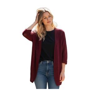 COTTON ON BURGUNDY CARDIGAN SZ.S EUC.